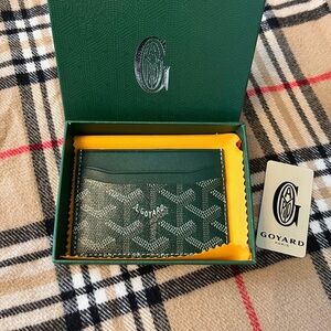 Goyard Green Key Card Holder Luxury Accessory